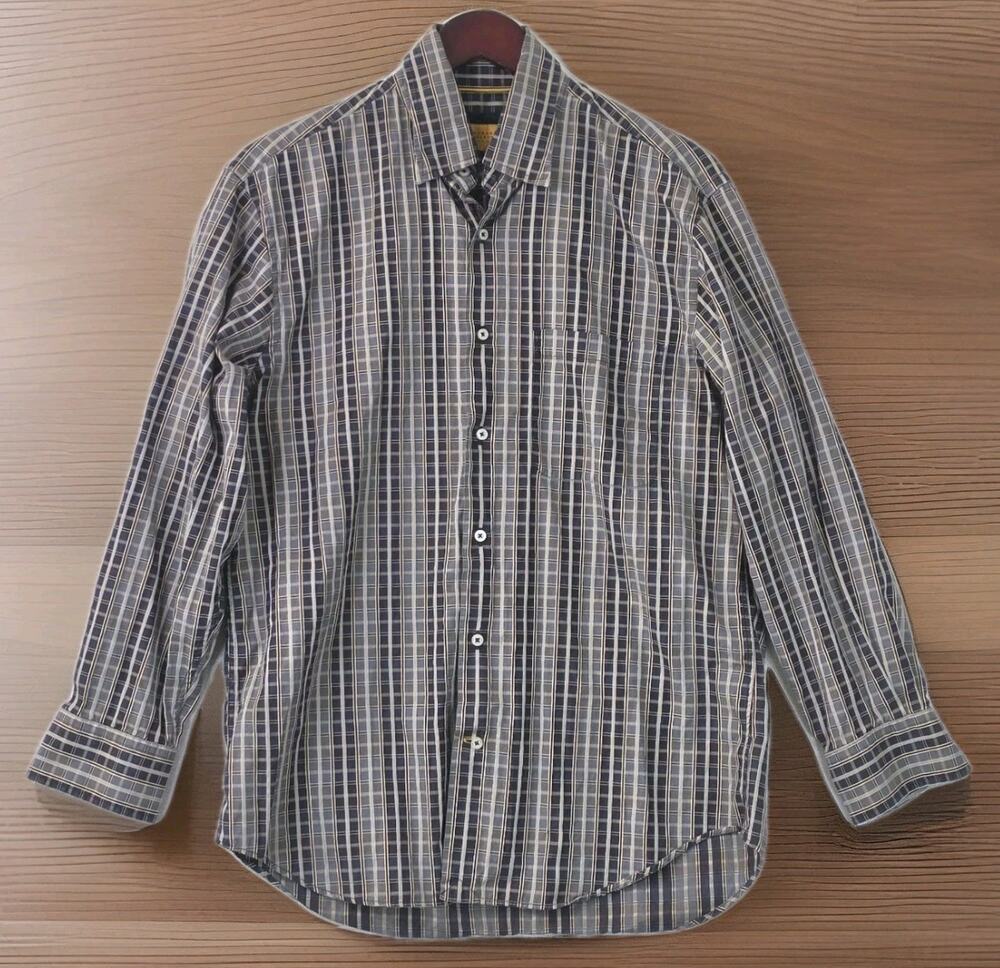 Robert Talbott Carmel Shirt Men’s Medium Plaid Long Sleeve Button Down Checkered